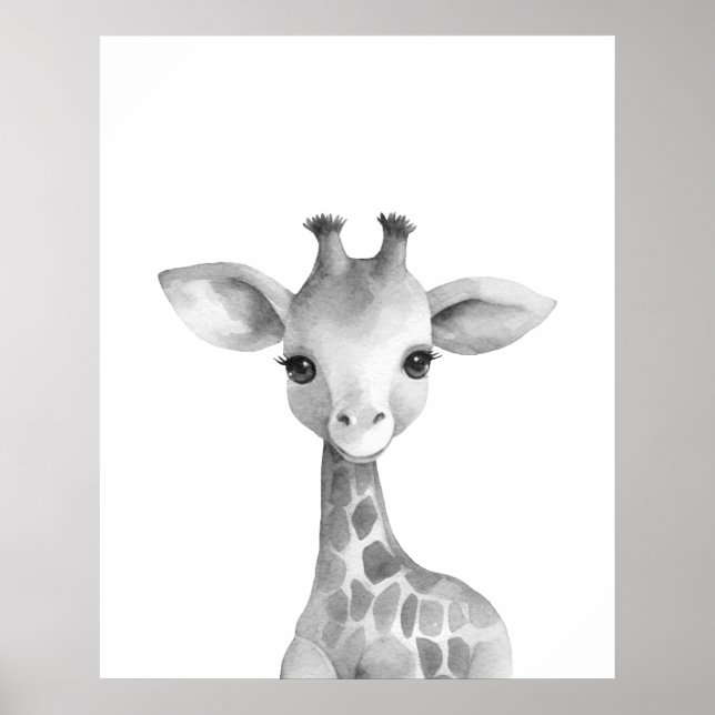 Impression de girafe noir et blanc (Devant)