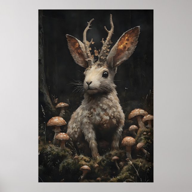 Impression de Jackalope Dark Academia, Forestcore  (Devant)