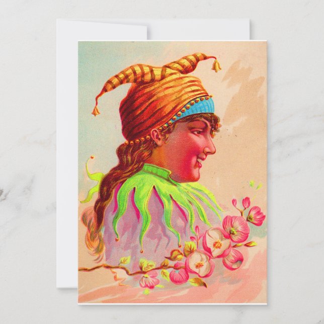 Impression de jester de femme victorienne (Devant)