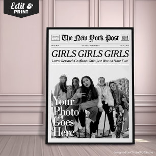 Impression de journal tendance personnalisée Girls