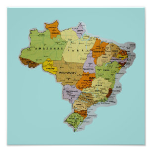 Impression de la carte brésilienne