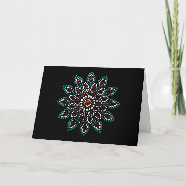 Impression de la carte de note blanche Mandala pei (Devant)