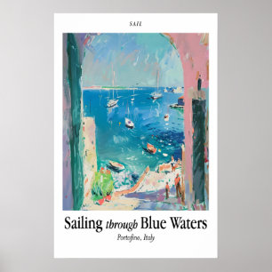 Impression de la côte italienne de Portofino, Port