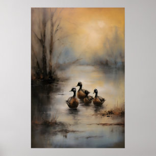 Impression de la faune du lac des canetons, Dark A