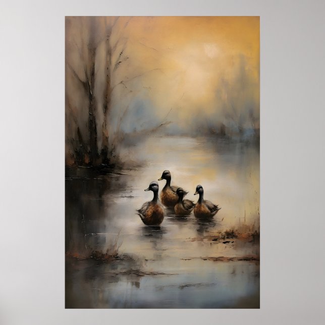 Impression de la faune du lac des canetons, Dark A (Devant)