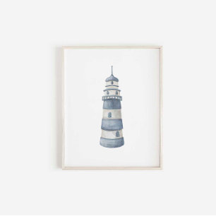 Impression de la maison de lumière bleu aquarelle