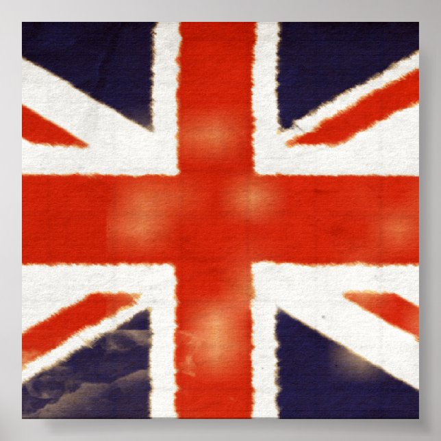 Impression de la Mat Union Jack vintage sur toile (Devant)