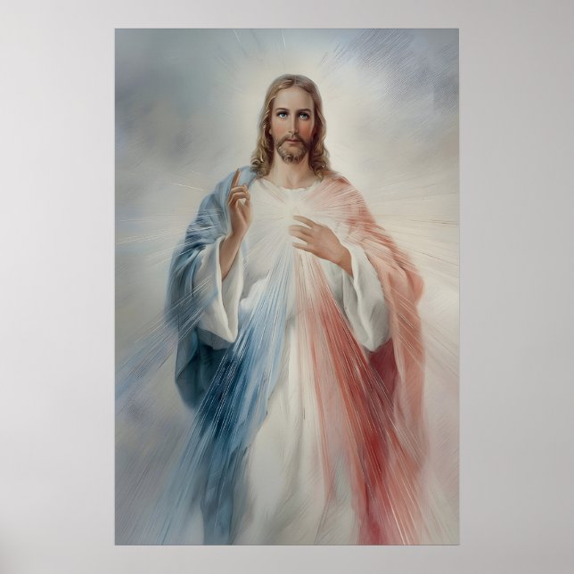 Impression de la Miséricorde Divine Jésus-Christ C (Devant)