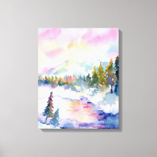 Impression de la montagne de neige