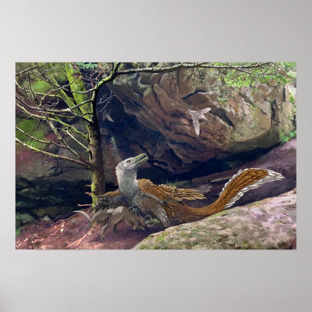 Impression de la retenue de proie de Deinonychus R (Devant)