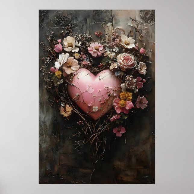 Impression de la Saint-Valentin au cœur floral, Mu (Devant)