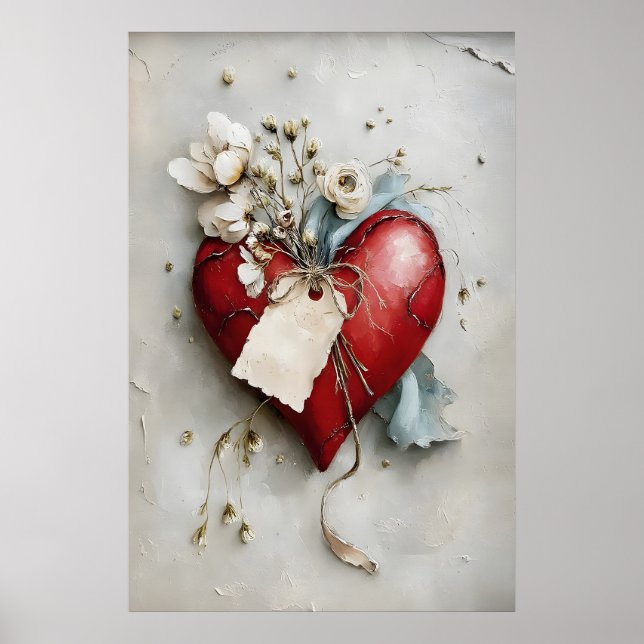 Impression de la Saint-Valentin cœur, Art mural de (Devant)