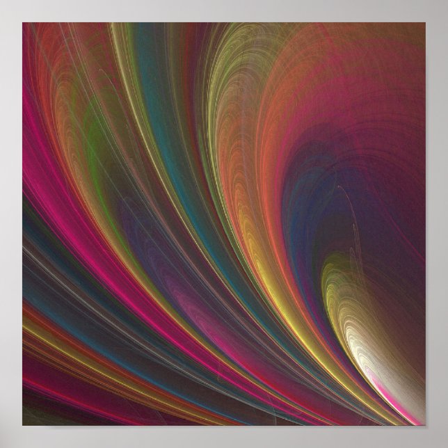 Impression de la toile arc-en-ciel Abstraite (Devant)