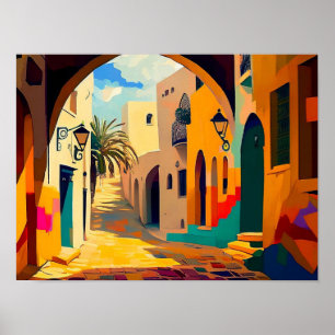 Impression de la toile Cityscape Abstraite   Conte