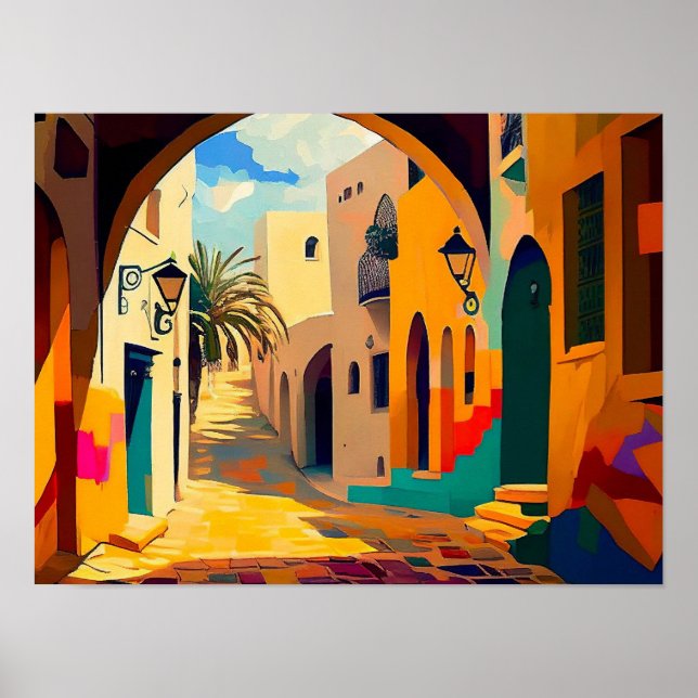 Impression de la toile Cityscape Abstraite | Conte (Devant)