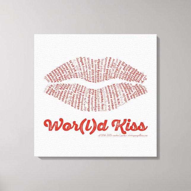 Impression de la toile de baiser du monde (Recto)