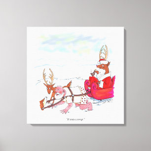 Impression de la toile de canapé Santa Claus