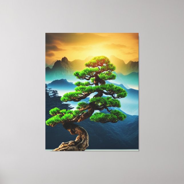 Impression de la toile de l'arbre Bonsai (Recto)
