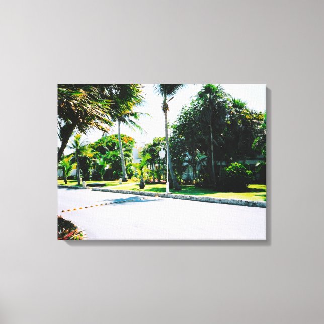Impression de la toile de point de vue tropicale (Recto)
