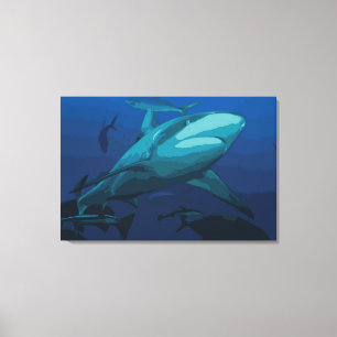 Impression de la toile de requin -