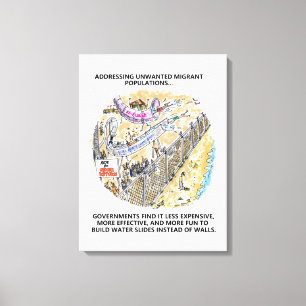 Impression de la toile des diapositives d'eau des