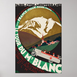 Impression de l'affiche de voyage vintage du Tour 