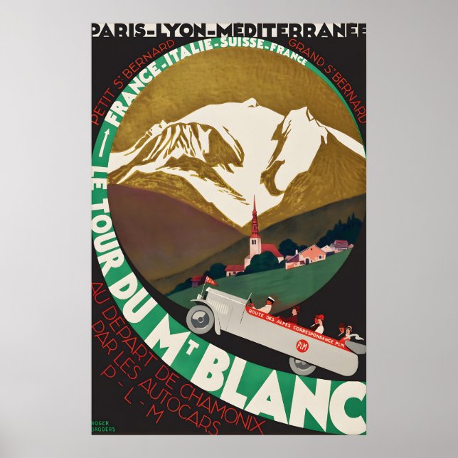 Impression de l'affiche de voyage vintage du Tour  (Devant)