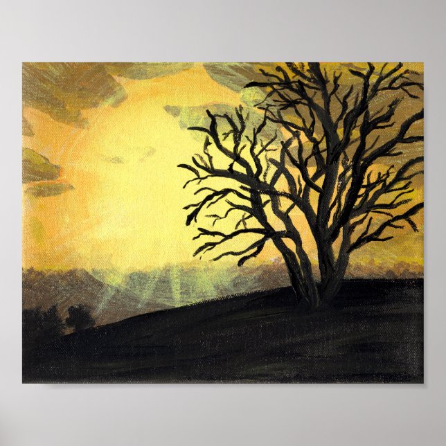 Impression de l'affiche du coucher de soleil irlan (Devant)