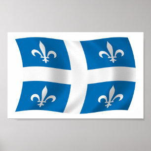Impression de l'affiche du drapeau du Québec