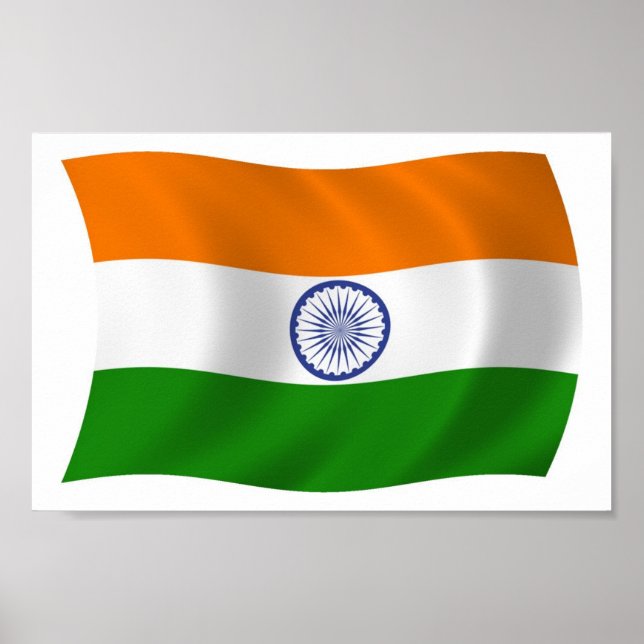 Impression de l'affiche du drapeau indien (Devant)