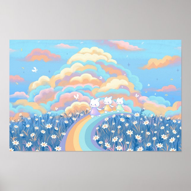 Impression de l'affiche du papier peint Cute Kawai (Devant)