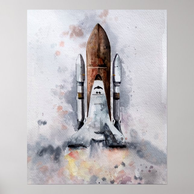 Impression de l'affiche "Rocket" dans l'espace (Devant)