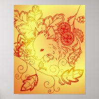 Impression de l'affiche Sunny Pomeranian