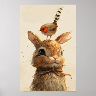 Impression de lapin adorable