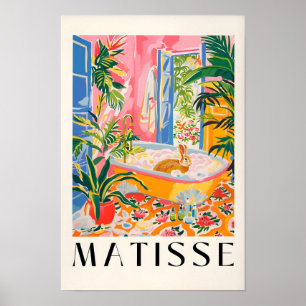 Impression de lapin dans une baignoire, décoration