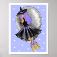 Impression de l'art de la sorcière violette