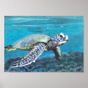 Impression de l'art de la tortue marine