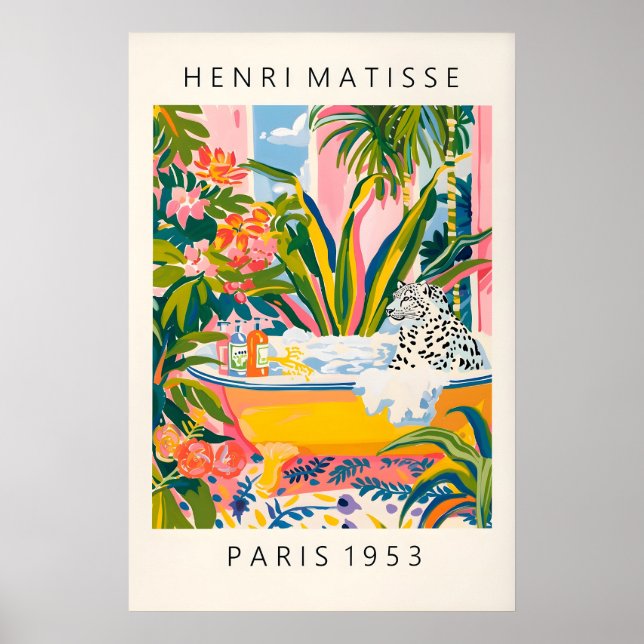 Impression de l'art du léopard des neiges Matisse  (Devant)