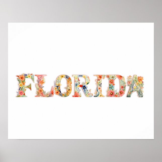 Impression de l'état des polices florales (FLORIDA (Devant)