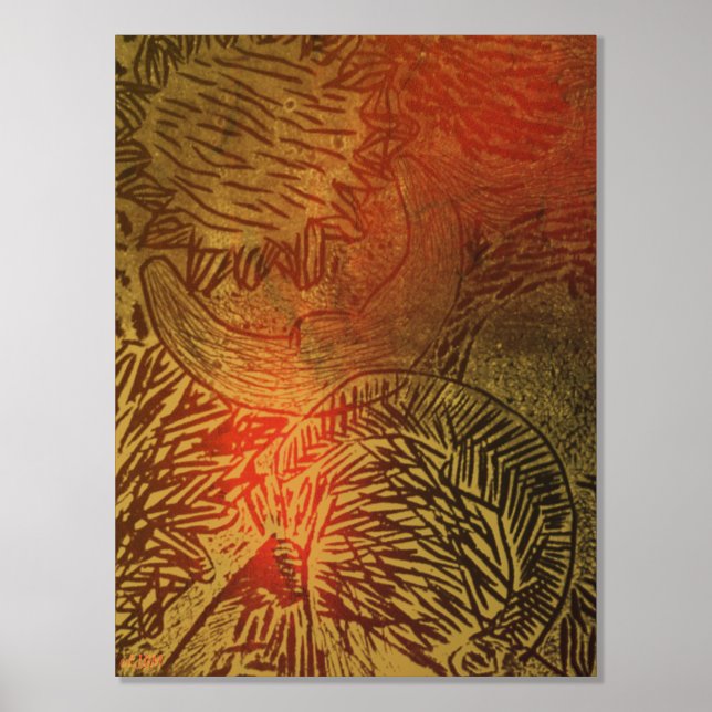 Impression de l'huile d'or céleste (Recto)