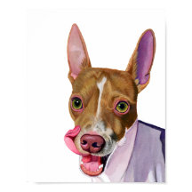 Impression de l'oeuvre de chien aquarelle