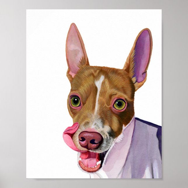 Impression de l'oeuvre de chien aquarelle (Devant)