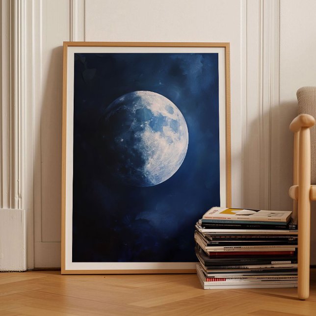 Impression de Lune Affiche de Lune Peinture de Cie (Créateur téléchargé)