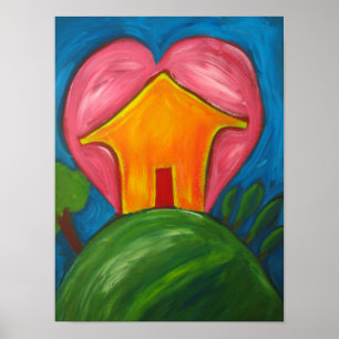 Impression de maison heureuse