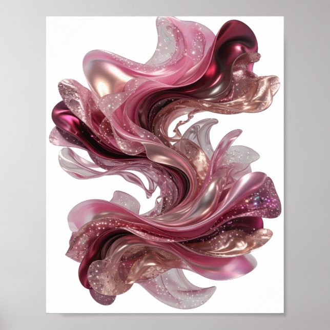Impression de mode ART ABSTRAIT Argent (Devant)