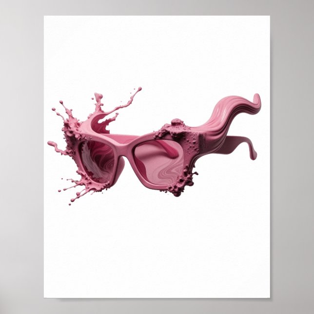 Impression de mode ART ABSTRAIT Argent frappant (Devant)