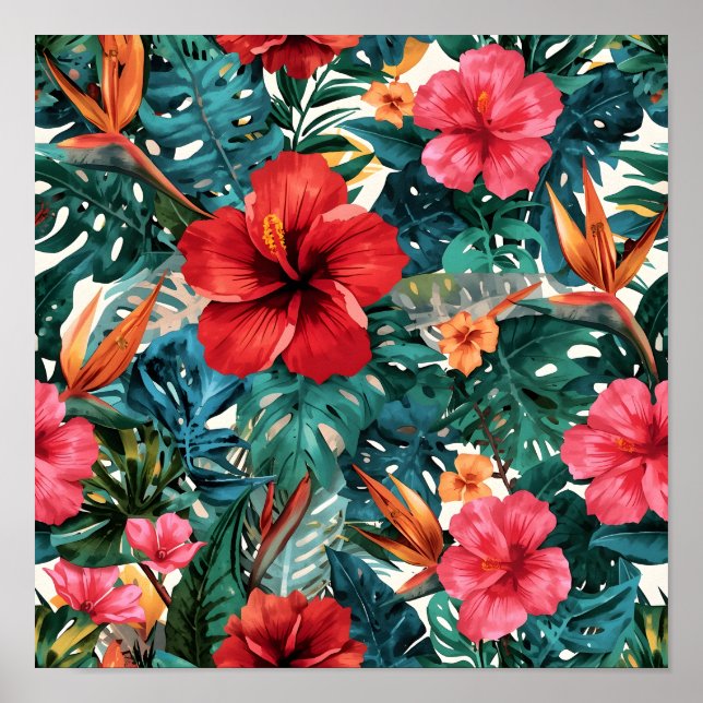 Impression de motif de feuilles d'Hibiscus tropica (Devant)