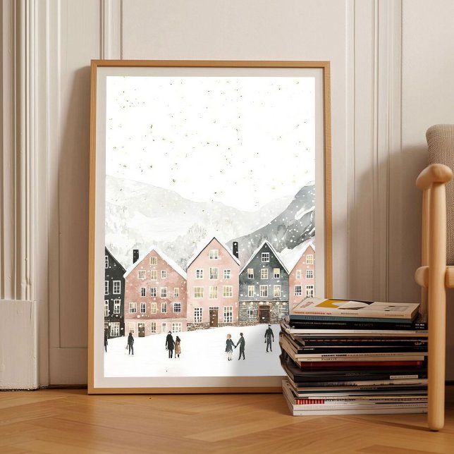 Impression de Noël scandinave Illustration Norvège (Créateur téléchargé)