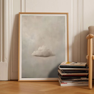 Impression de nuage beige Peinture de nuage lunati
