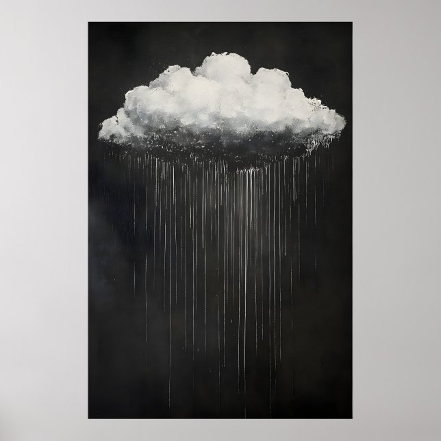 Impression de nuage de pluie sombre et triste la n (Devant)